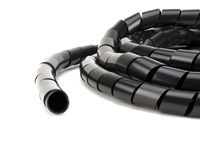 1/4 Inch Black Polyethylene Spiral Wrap - 50 Feet