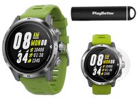 COROS APEX Pro (Silver) Premium Multisport GPS Watch Power Bundle | with PlayBetter HD Screen Protectors and PlayBetter Portable Charger | Long Battery, 24/7 Oximeter, Touchscreen