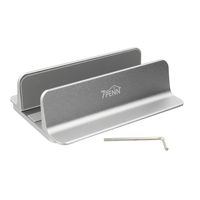 7Penn Vertical Laptop Stand in Gray - Adjustable Laptop Stand for Desk Laptop Vertical Holder Laptop Dock Stand