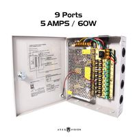Ares Vision CCTV/LED 12v DC Power Supply Box 9 Port / 5 AMP