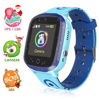 Kid Smart Watch Phone, WiFi/GPS/LBS Waterproof Smartwatch HD Touch Screen SOS Call Camera Games Alarm Clock Anti Lost Smartwatches with Games for Children Students Learning Toys