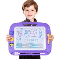 SGILE Large Magnetic Doodle Board, Magnetic Erasable Drawing Pad Gift for Kids Toddler (Purple)