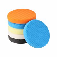 SPTA 5Pcs 7" Face for 6.7'' Backing Plate 7"/180mm Compound Buffing Sponge Pads Polishing Pads Kit Buffing Pad For Car Buffer Polisher Sanding,Polishing, Waxing