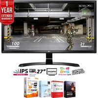 LG 27UD58-B 27" 4K Ultra HD (3840 x 2160) IPS Freesync LED Monitor + Elite Suite 18 Standard Editing Software Bundle + 1 Year Extended Warranty