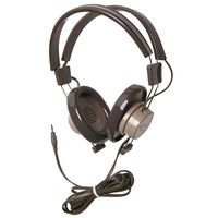 Califone 610-44S Binaural Headphones, Over-the-ear Noise-reducing Earcups, Replaceable 5 Foot Cord With 3.5mm Jack Plug, Steel-reinforced Dual Headstraps, Hypo-allergenic Ear Cushions, Beige