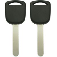 Keyless2Go New Uncut Replacement Transponder Chip Ignition Car Key HO01 (2 Pack)