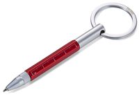 TROIKA MICRO CONSTRUCTION - KYP25/RD - Keyring with micro multitasking ballpoint pen - centimetre and inch ruler - slotted and Phillips screwdriver held by magnet - stylus - TROIKA-original