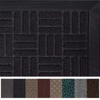 Gorilla Grip Original Durable Rubber Door Mat, 47x35, Heavy Duty Doormat for Indoor Outdoor, Waterproof, Easy Clean, Low-Profile Rug Mats for Entry, Patio, High Traffic Areas, Black Maze