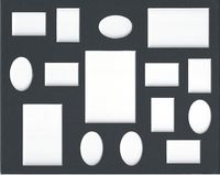 Amazon Photo Mats Black 16x20 Collage Picture Mat for 15 Photos or Pictures (Matting Only)