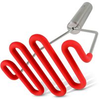 Zulay Potato Masher with Premium Silicone-Coated Stainless-Steel Design, Protects Non-Scratch Cookware for Smooth Mashed Potatoes, Vegetables and Fruits - Versatile Masher Hand Tool & Potato Smasher