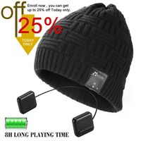 Bluetooth Beanie Hat,Topple Wireless 4.0 Superior Headphone Beanie Hat HD Stereo Earphone Speaker &Mic,Unisex Washable Men Women Winter Outdoor Fitness (TB204BB-Black)