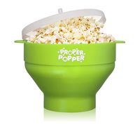 The Original Proper Popper Microwave Popcorn Popper, Silicone Popcorn Maker, Collapsible Bowl BPA Free & Dishwasher Safe (Green)