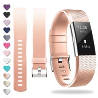 ZEROFIRE Compatible for Fitbit Charge 2, Replacement Adjustable Sport Bands for Charge 2 Heart Rate Fitness Wristbands, Women Men, Small and Large