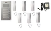 Commax 6-Apartment Building Audio Intercom Set
