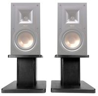 (2) 8 Black Bookshelf Speaker Stands For Klipsch R-15PM Bookshelf Speakers