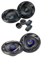 Pair AUTOTEK ATS65C 6.5" 600w Component Speakers+Pair ATS653 6.5" 600w Speakers