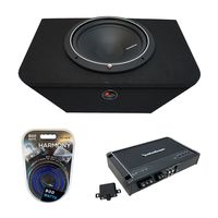 Compatible with 2000-2009 Honda S2000 Rockford Punch P1S210 Single 10" Sub Box Enclosure & R250X1 Amp