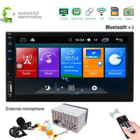 7 Inch Android 6.0 Marshallow Car Stereo 2 Din in Dash GPS Navigation Radio Bluetooth 4.0 Autoradio Head Unit Touch Screen WiFi USB AUX Mirror Link SWC Quad Core 1GB RAM 16GB ROM AM/FM/RDS + External