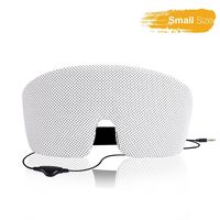 AGPTEK Ultra Soft Comfortable Wired Sleep Headphones Eye Mask Built-in HD Audio Speaker,Perfect for Bedtime Travel Meditation, Silver, Small Size