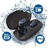 Tiamat True Wireless Earbuds, Sairen II Bluetooth Headphones, Advanced Mini Bluetooth Earphones, IPX5 Waterproof Headset with Upgraded Battery and Charging Case