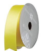 Jillson Roberts 1-Inch Double Faced Satin Ribbon Available in 21 Colors, Yellow, 6 Spool-Count (FR1012)
