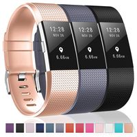 Humenn Bands Compatible with Fitbit Charge 2, 3 Pack Classic & Special Edition Replacement Bands for Fitbit Charge 2, Women Men