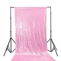 TRLYC Honey Blush Pink 8FT x 8FT Sequin Wedding Backdrop Sequin Curtain