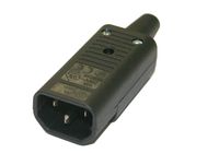 Interpower 83011060 IEC 60320 Sheet E Rewireable Plug, IEC 60320 Sheet E Socket Type, Black, 10A/15A Rating, 250VAC Rating