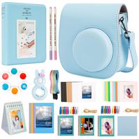 Alohallo 15 in 1 Instax Mini 9 Camera Accessories Set for Fujifilm Instax Mini 9/ Mini 8/ Mini 8+ Camera - Blue A