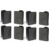 Kicker 11KB6000B Black Outdoor Speaker Bundle - 8 Speakers