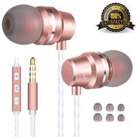 Earbuds Stereo Earphones in-Ear Headphones Earbuds with Microphone Mic and Volume Control Noise Isolating Wired Ear Buds Compatible Android Phone Tablet Laptop 3.5mm Devices Headphones