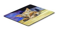 Caroline's Treasures 7357MP Yorkie Taking a Nap Mouse Pad, Hot Pad or Trivet, Large, Multicolor