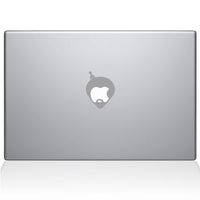 The Decal Guru 2054-MAC-11A-S Afro Apple Logo Decal Vinyl Sticker, Silver, 11" MacBook Air