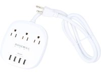Rosewill Travel Power Strip with 4 iSmart USB Charging Station (5V/4.5A), 3 Outlets, 3 Feet Heavy Duty Extension Cord