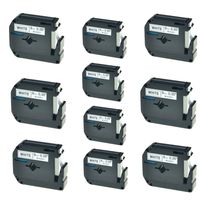 KCMYTONER 10 Pack Compatible for Brother M Tape M221 MK221 M-K221 Black on White Label Tape use in P-Touch PT-90 PT-M95 PT-70BM PT-65 PT-85 PT-45 Label Maker (0.35 Inch x 26.2 Ft 12mm x 8m)