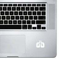 StickAny Palm Series Lungs Sticker for MacBook Pro, Chromebook, and Laptops (White)