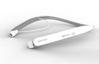 Partron PBH-200 Bluetooth Wireless Headset/Headphone aptX 2-MIC Long Battery HD Stereo Perfect Fitting Neckband Magnetic in-Ear Earbuds for All Bluetooth Enabled Devices (White)