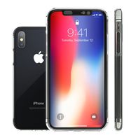 ShieldX2 Ultra Thin Transparent Case with tempered glass screen protector and Phone Replacement Promise for iPhone X - Clear
