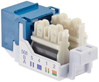 Hellermann Tyton RJ45FC6-BLU Category 6 Modular Keystone Jack, Blue
