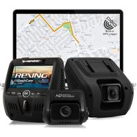 Rexing V1LG Dual Channel Car Dash Cam FHD 1080p 170° Wide Angle Dashboard Camera Recorder with HD Rear Camera, Built-in GPS Logger, G-Sensor, WDR, Loop Recording
