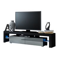 TV Stand Solo 200 Modern LED TV Cabinet/Living Room Furniture/Tv Cabinet fit for up to 90-inch TV Screens/High Capacity Tv Console for Modern Living Room (Black/Grey)