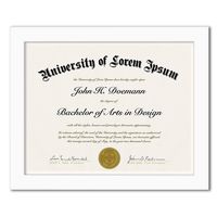 Americanflat 8.5x11 White Diploma Frame | Shatter-Resistant Glass. Hanging Hardware Included!