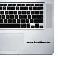 StickAny Palm Series Miami Skyline Sticker for MacBook Pro, Chromebook, and Laptops (Black)