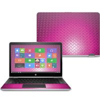 Mightyskins Skin Compatible with Hp Pavilion X360 14" (2017) - Pink Diamond Plate | Protective, Durable, and Unique Vinyl Decal Wrap Cover | Easy to Apply, Remove, and Change Styles | Made in The USA