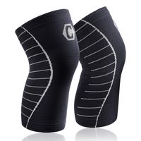 CAMBIVO 2 Pack Knee Brace, Knee Compression Sleeve Support for Running, Arthritis, ACL, Meniscus Tear, Sports, Joint Pain Relief and Injury Recovery (Small (14.5'' - 17''), NS40/Gray)