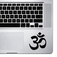 StickAny Palm Series Om Zen Logo Sticker for MacBook Pro, Chromebook, and Laptops (Black)