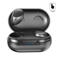 Wireless Earbuds Bluetooth 5.0 A10 True Mini Wireless Dual-Ear Touch Volume Control Headphones 5D Stereo Earphones Ipx7 Waterproof Sports Headset with Charging Case/Built-in Mic (Black)