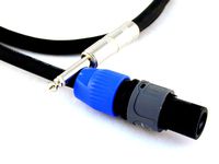 Conquest Sound N2Q14 20 20-Foot 2 Pole Speakon to 1/4-Inch 14 Gauge 2 Conductor Wire, Neutrik NL2FC and 1/4-Inch Male