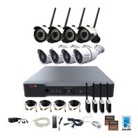 REVO Aero 16CH Full-HD DVR System, 2TB with 4 x 720p Wireless Bullet Cameras and 4 x 1080p Wired Bullet Cameras