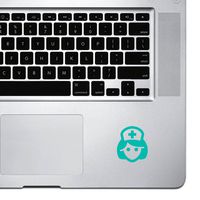 StickAny Palm Series Girl Nurse Sticker for MacBook Pro, Chromebook, and Laptops (Turquoise)